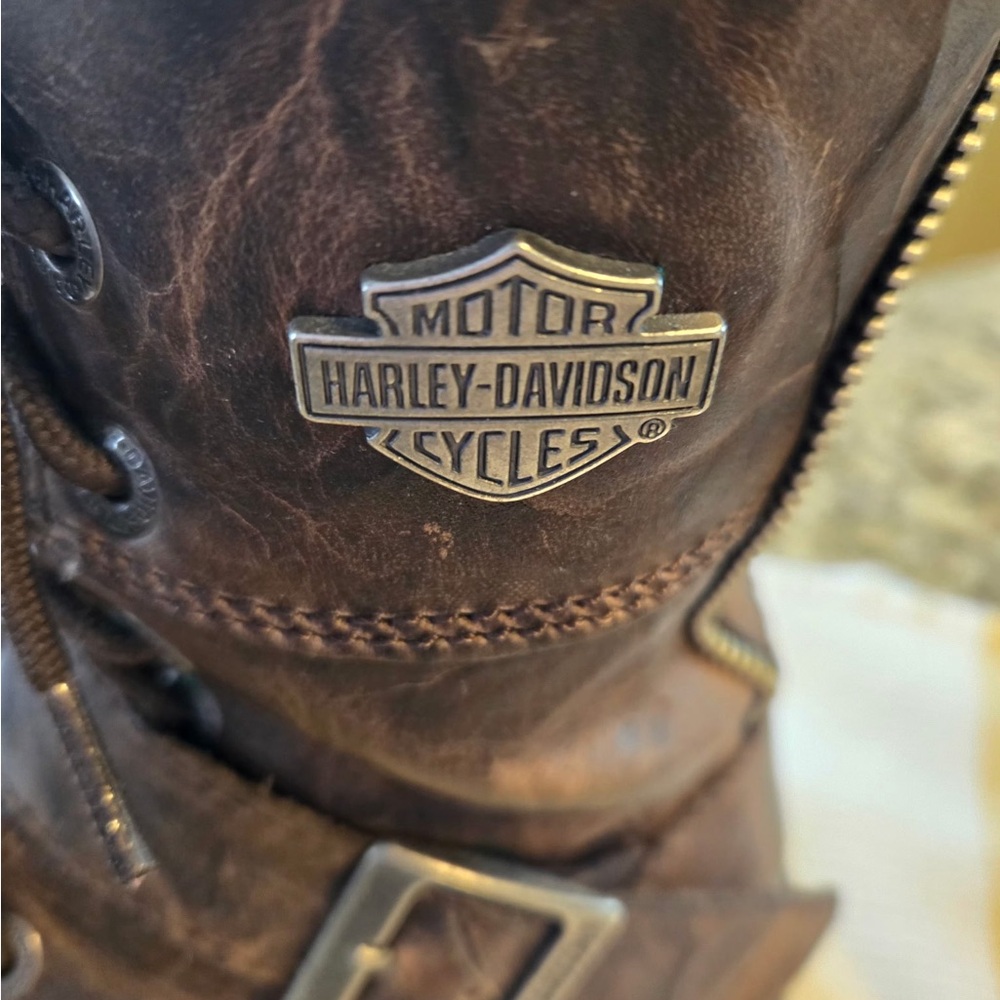 Harley-Davidson Distressed Brown Leather Boots